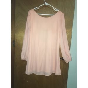 Tobi Peach Criss Cross Back Shift Dress